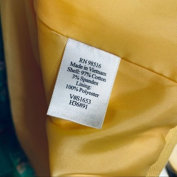 ColdWater Creek Yellow Blazer Large Button Down Coat Jacket Blazer Size 10 M - Picture 9 of 9